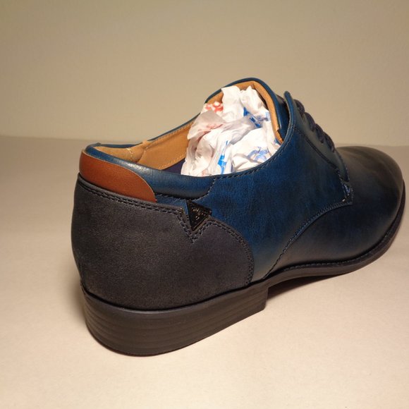 Guess Size 12 BERTIN Dark Blue Lace Up New Oxfords